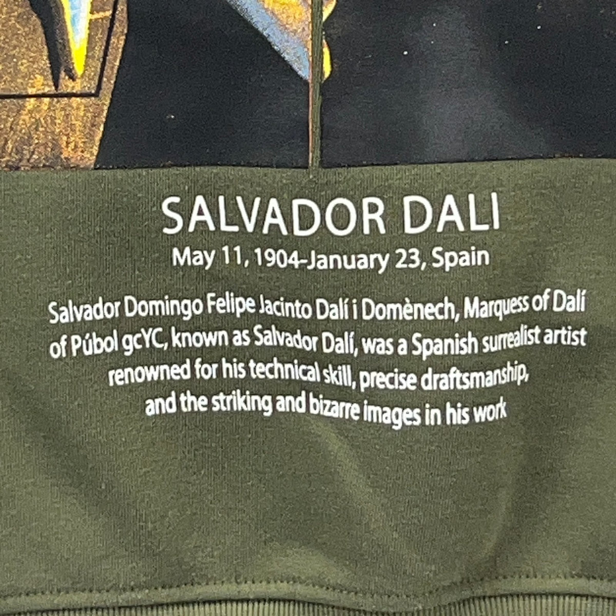 Salvador Dali Persistence of Memory Hoodie Sweatshirt S Small Green RGSTR Art