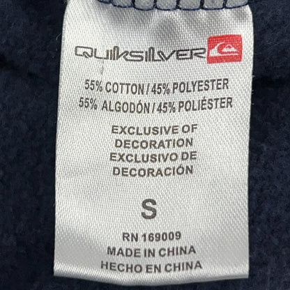 Quiksilver Hoodie S Small Blue Surfer Surfing Surfboarding Hooded Sweatshirt