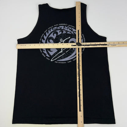 Wave Rider Surf Co Hawaii Tank Top M Medium Black Surfing Beach Graphic Shirt