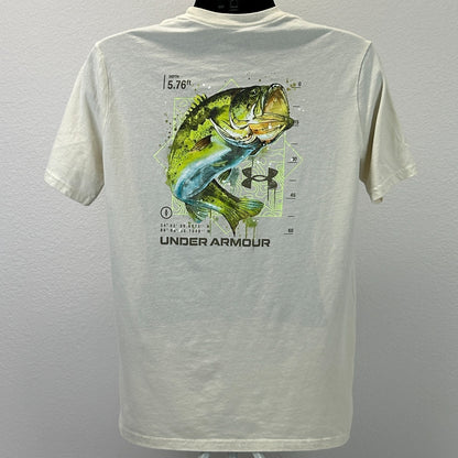 Under Armour Freshwater DVSN Division T Shirt Fishing Fisherman Ivory L Large