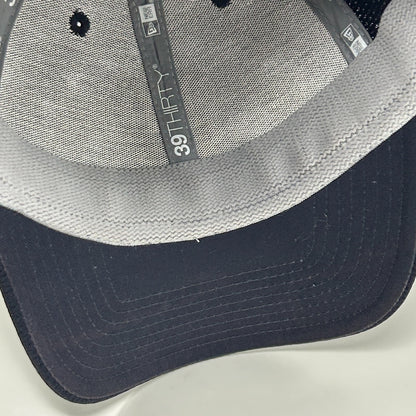 UNR Wolf Pack Hat Baseball Cap Nevada Reno 6 Panel New Era Blue Flex Fitted L-XL - Neon Vintage