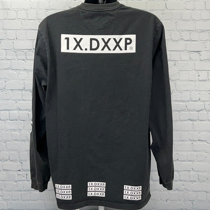 10.Deep 1X.DXXP XXX USA 1995 T Shirt Streetwear Long Sleeve Black Tee XL X-Large