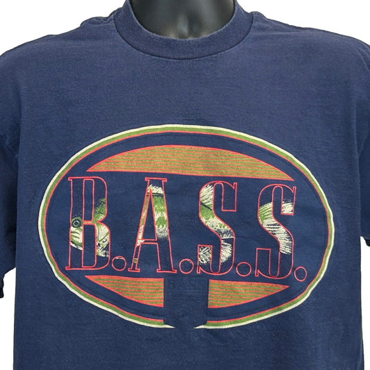 Bass Anglers Sportsman Society Vintage 90s T Shirt Fishing Fisherman USA Large