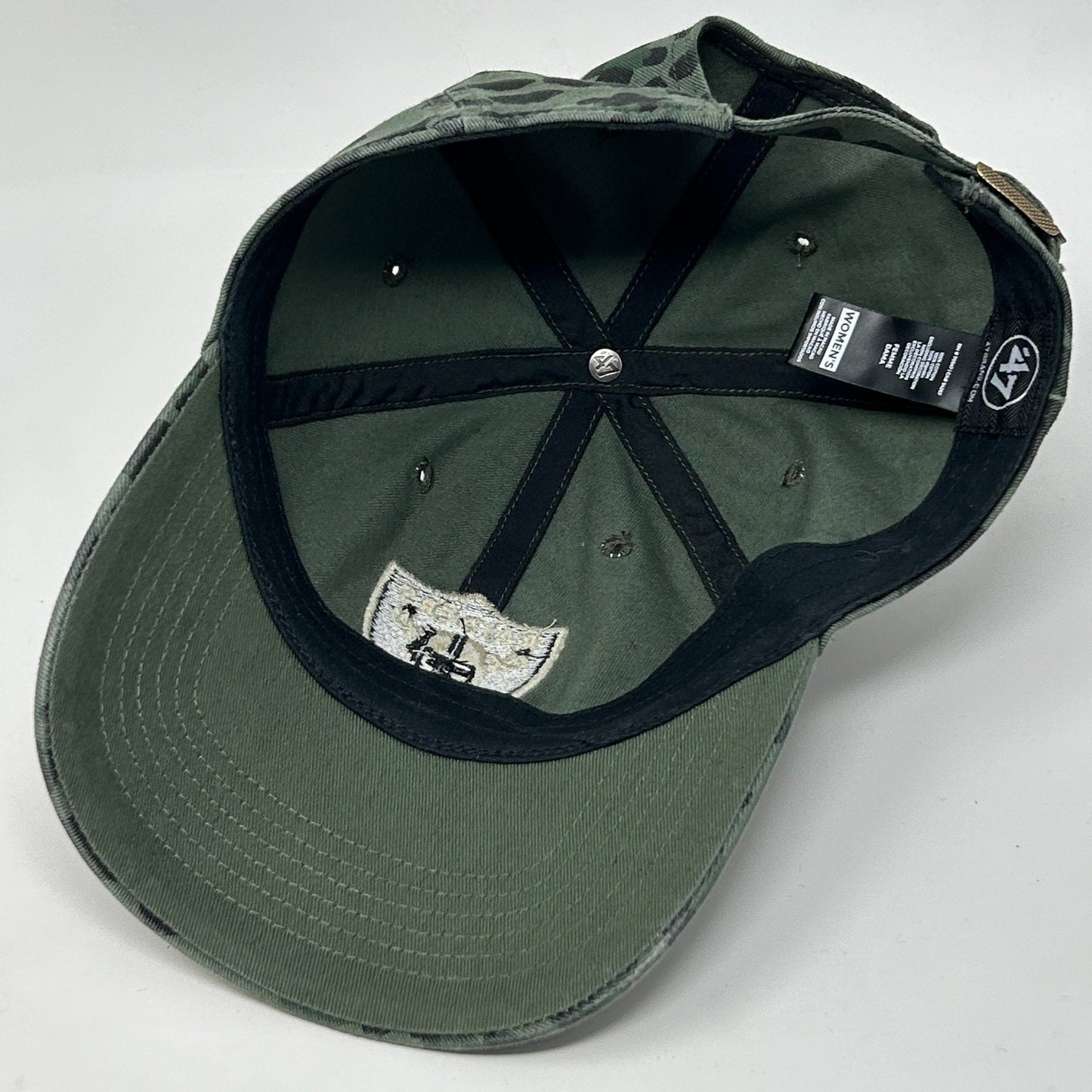 Las Vegas Raiders Hat Baseball Cap Cheetah Jaguar Leopard Print Strapback Green