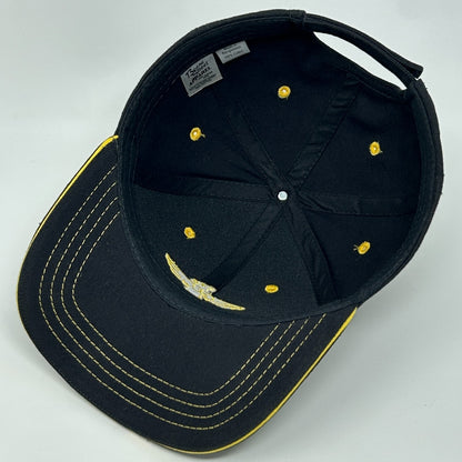 GEC Gold Eagle Coop Hat Baseball Cap Farming Farmer Agriculture Strapback Black