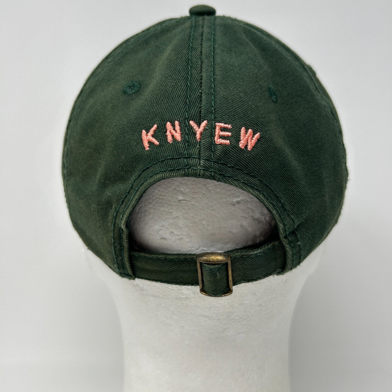 KNYEW Faded Dad Hat Baseball Cap Keeping New York Every Where NY Strapback Green - Neon Vintage