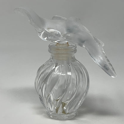 Vintage Nina Ricci L'Air du Temps Lalique Crystal Perfume Bottle 1 Oz Two Doves