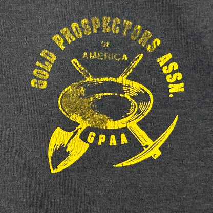 Vintage Gold Prospectors Assn T Shirt Mens Medium 80s Mining GPAA USA Made Black