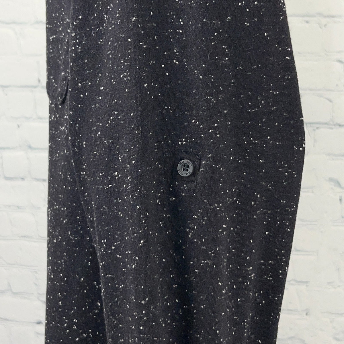 Marc Ecko Cut & Sew Mens Shirt L Large Black Speckled Long Sleeve Button Up