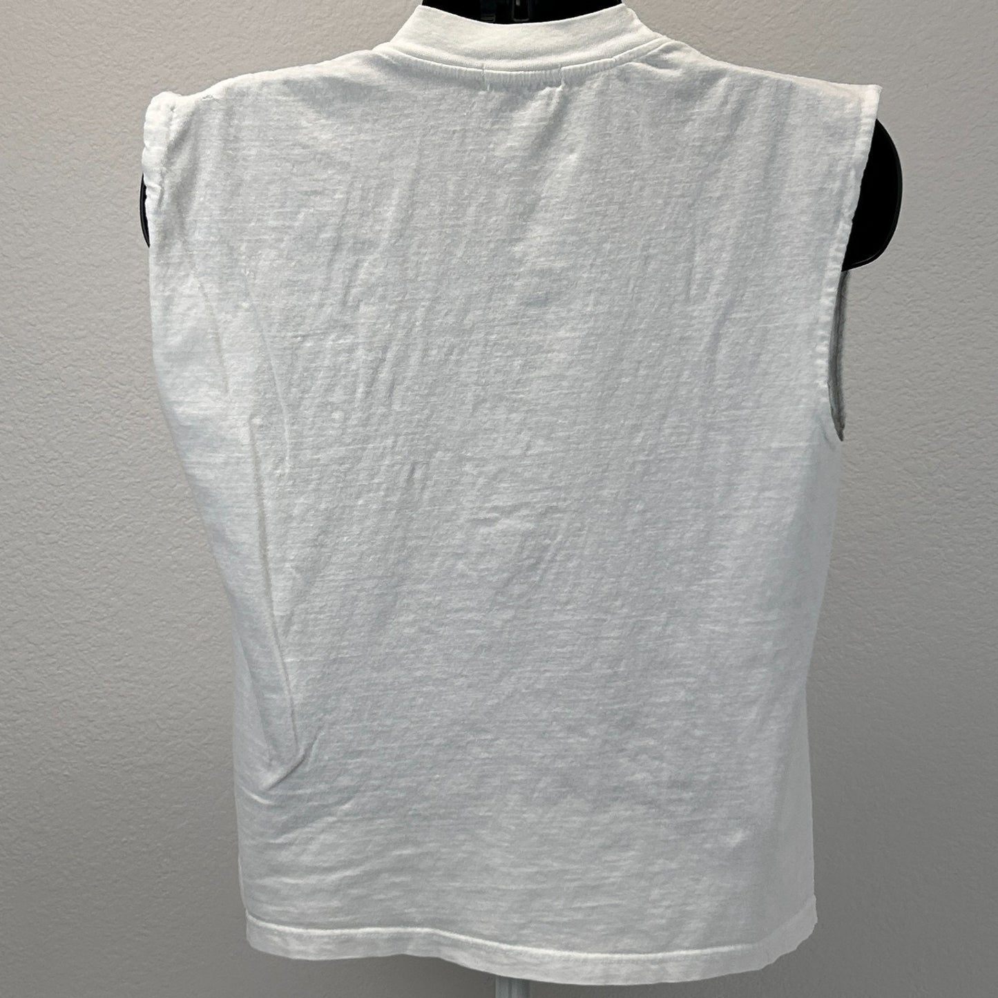 Vintage 80s 90s Empresas Polar Argentina T Shirt Bear Sleeveless White M Medium