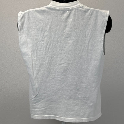 Vintage 80s 90s Empresas Polar Argentina T Shirt Bear Sleeveless White M Medium