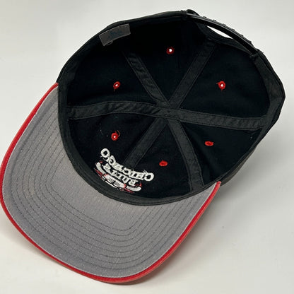 Vintage 90s Chicago Bulls Cap Baseball Hat Logo Twins Enterprise Snapback Black