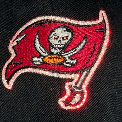 Vintage Tampa Bay Buccaneers Blinking Hat Baseball Cap Flashing Light Up Black