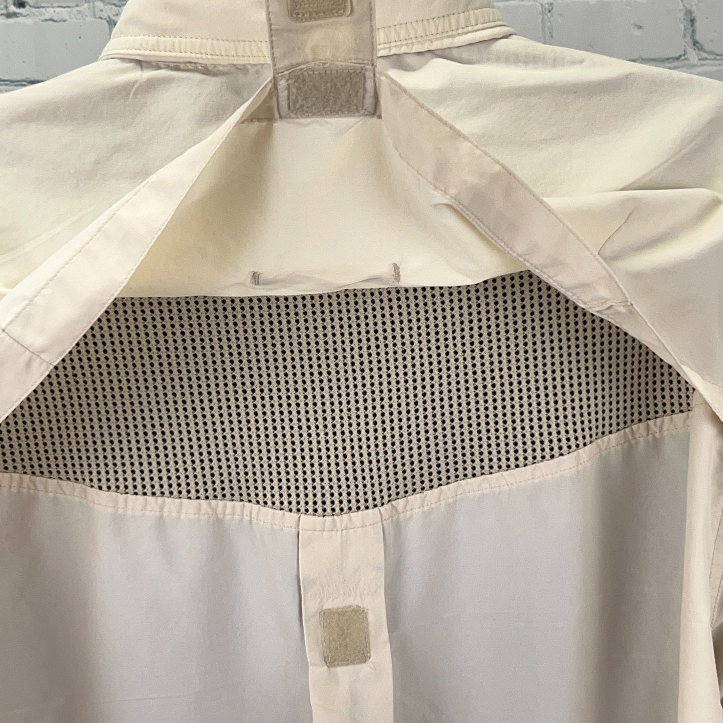 ExOfficio Air Strip Lite Button Front Shirt Fishing Vented LS Beige XL X-Large