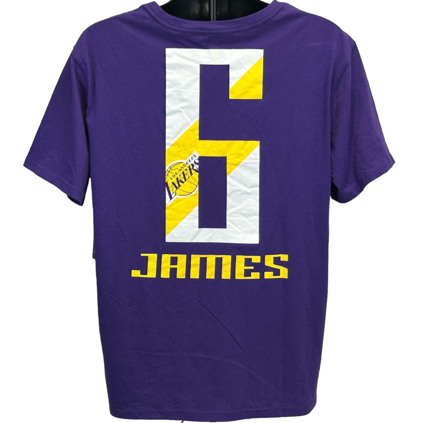 Los Angeles Lakers LeBron James T Shirt XL X-Large LA King NBA Tee Mens Purple