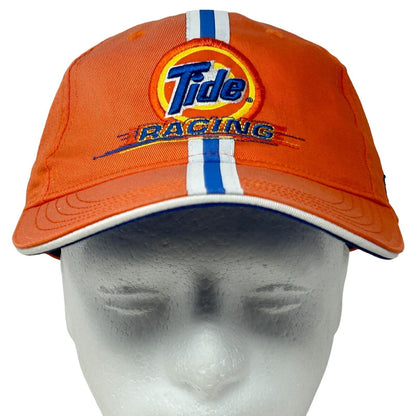 Gorra de béisbol vintage Y2K de NASCAR de Tide Racing con correa trasera naranja Downey Auto