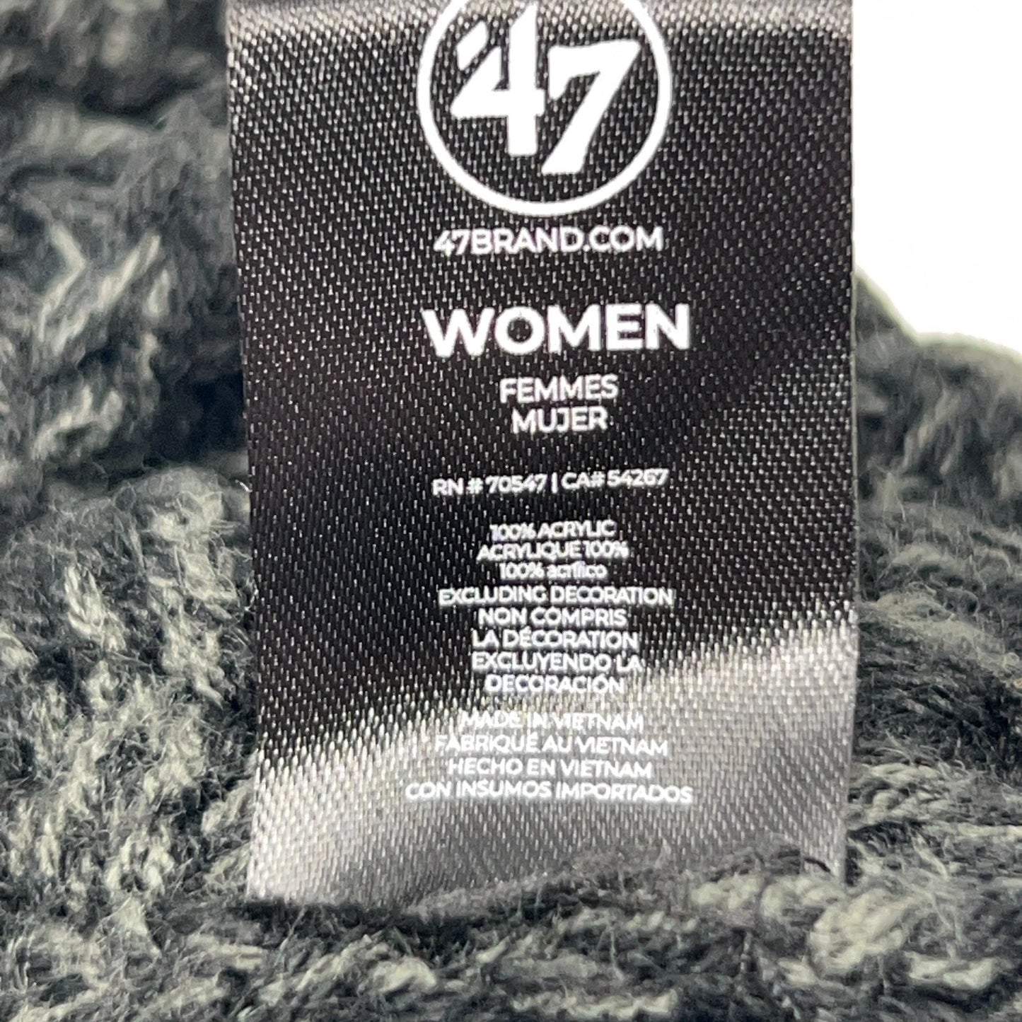 Las Vegas Golden Knights Womens Cuffed Pom Pom Beanie Toque Winter Hat Black 47