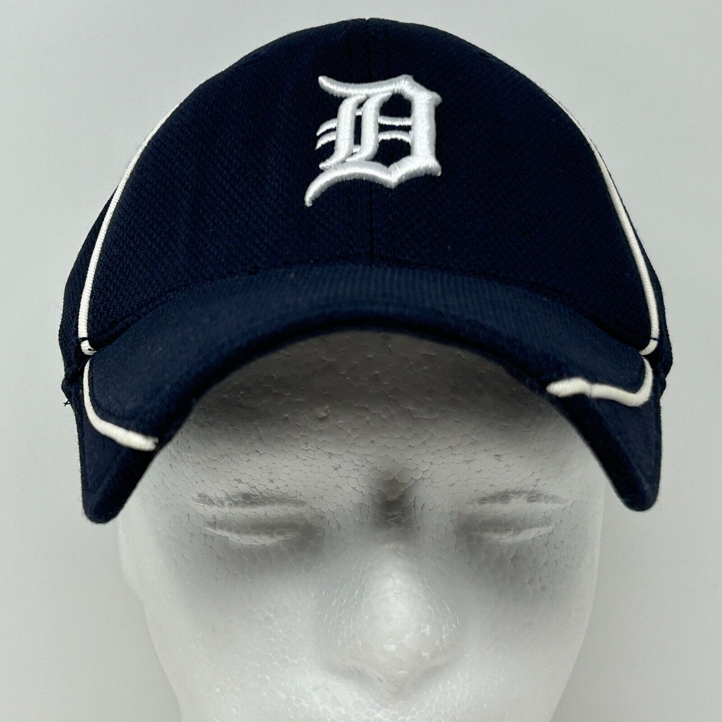 Detroit Tigers Baseball Hat Cap Batting Practice New Era Blue Flex Fitted M-L