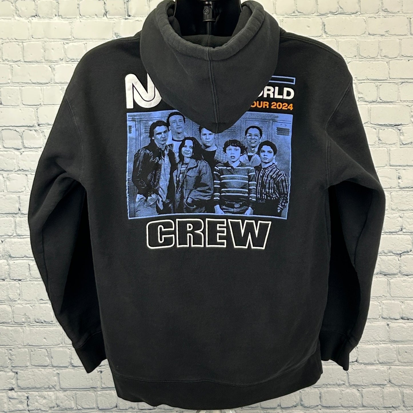 NJ vs The World Tour Crew Hoodie Senses Fail Saves The Day EMO Black M Medium