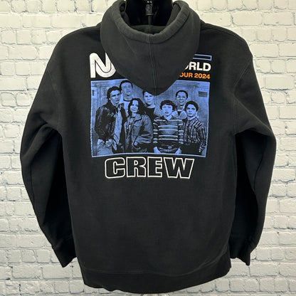 NJ vs The World Tour Crew Hoodie Senses Fail Saves The Day EMO Black M Medium