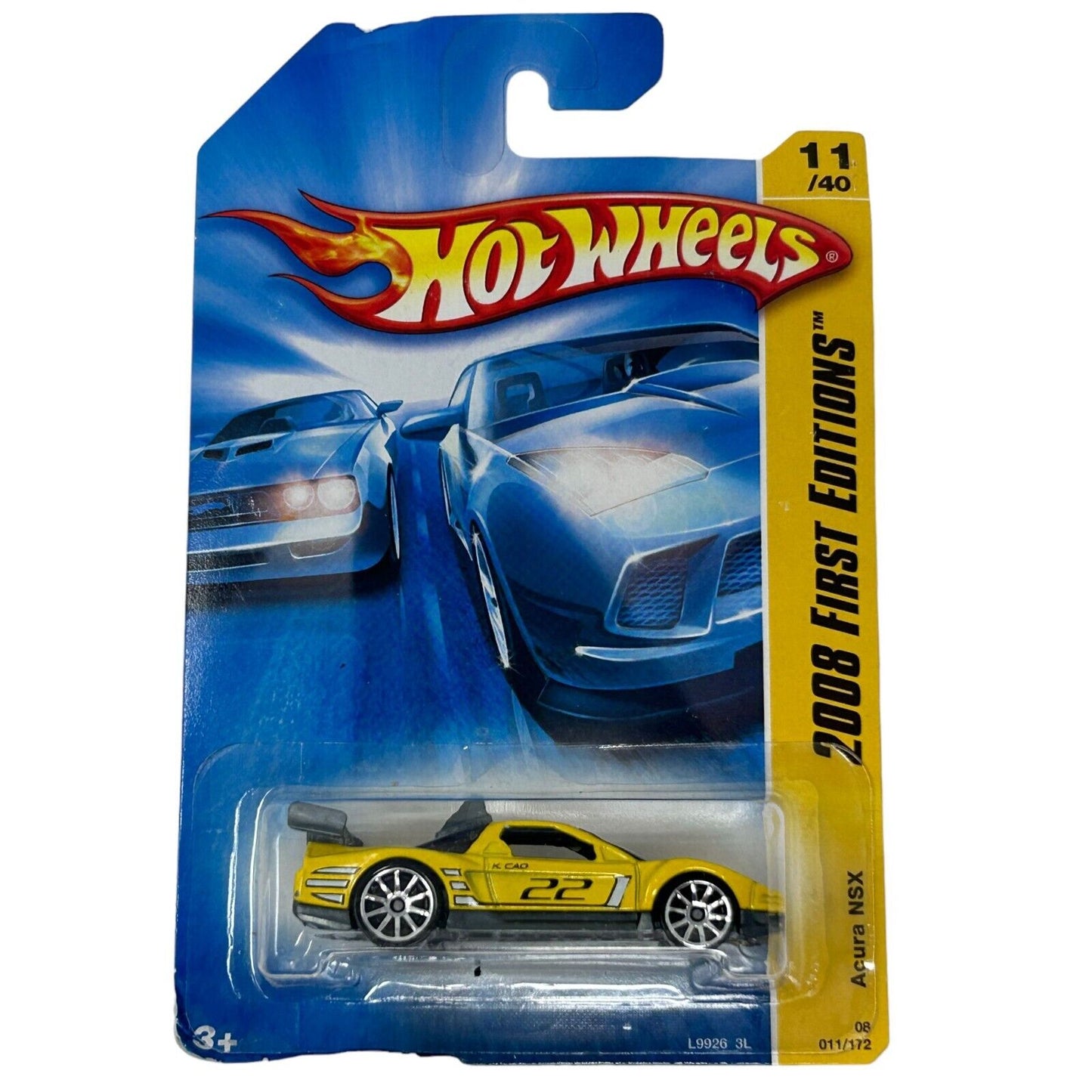 Hot Wheels Acura NSX Collectible Diecast Car Yellow 2008 First Editions New