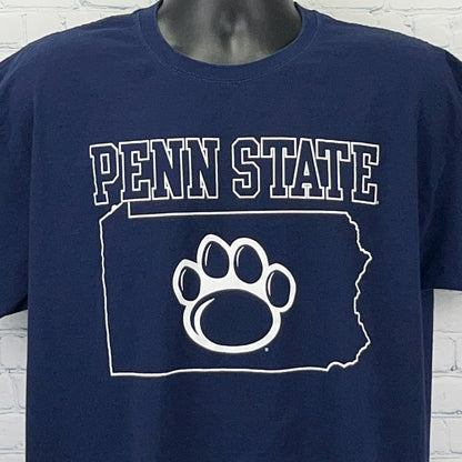 Penn State Nittany Lions T Shirt L Large Blue Russell Athletic PSU University