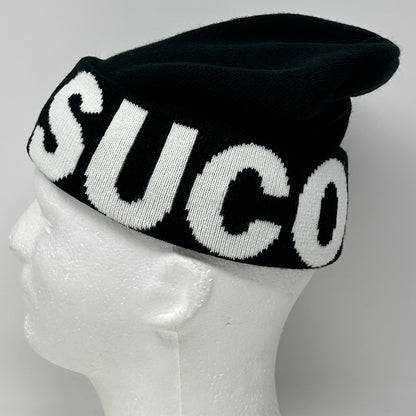 Parasuco Jeans Beanie Winter Hat Toque Streetwear Flip Cuffed Black