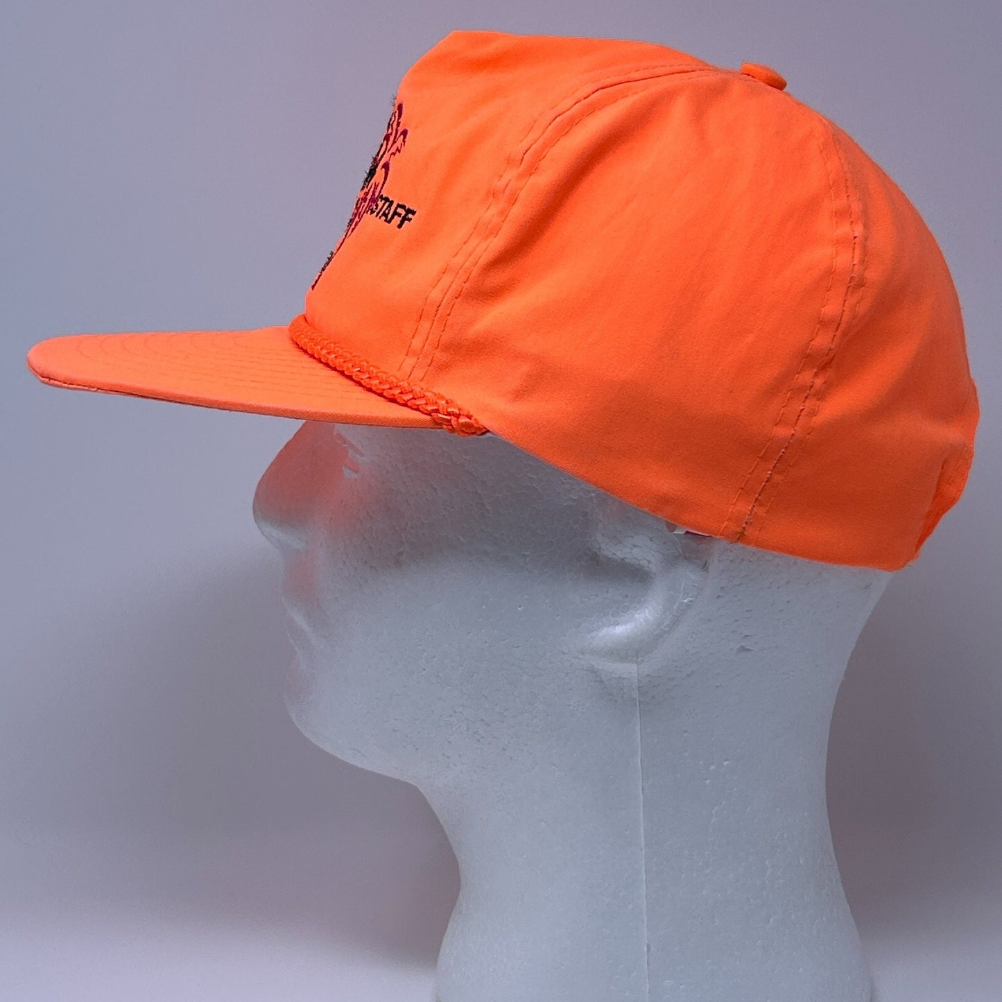 Vintage 90s 1994 Rose Bowl Game Staff Hat Cap Blaze Orange Wisconsin Badgers