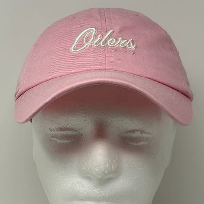 Edmonton Oilers Womens Dad Hat Baseball Cap NHL New Era Six Panel Strapback Pink