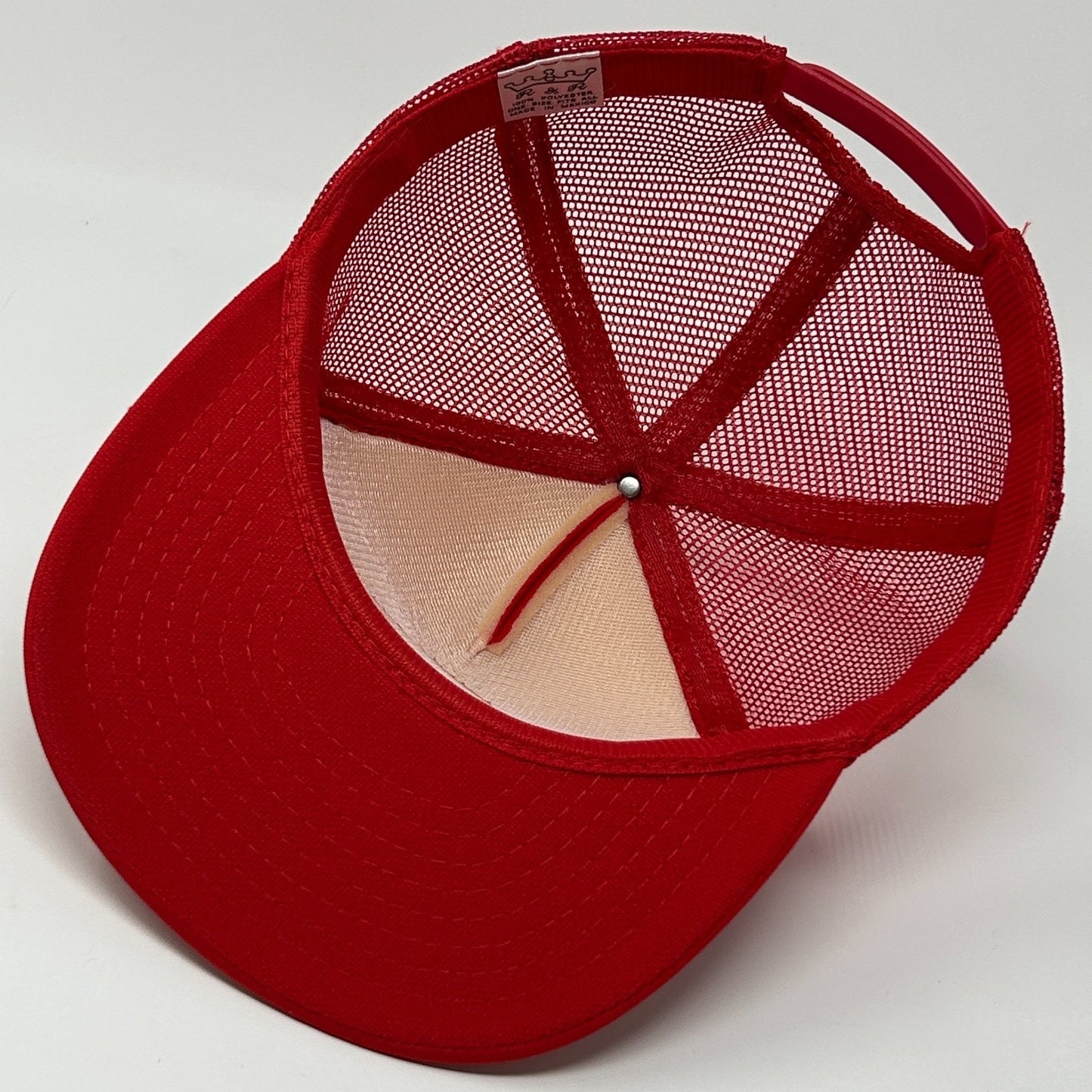 Vintage Olssons Motel Trucker Hat Cap Red 80s Mobile Alabama AAA Mesh Snapback