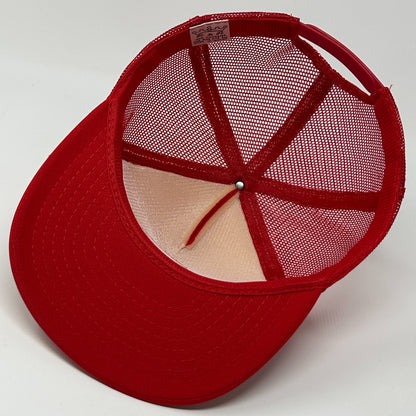 Vintage Olssons Motel Trucker Hat Cap Red 80s Mobile Alabama AAA Mesh Snapback