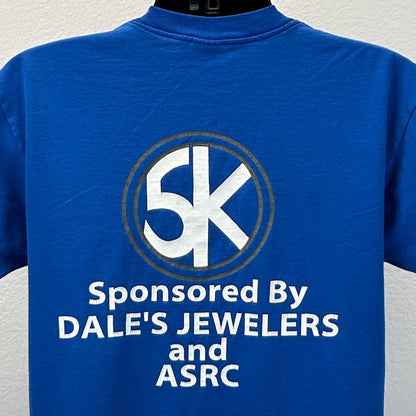 Vintage Y2Ks 2000 Ricks College Homecoming 5K T Shirt BYU Idaho Blue Tee L Large