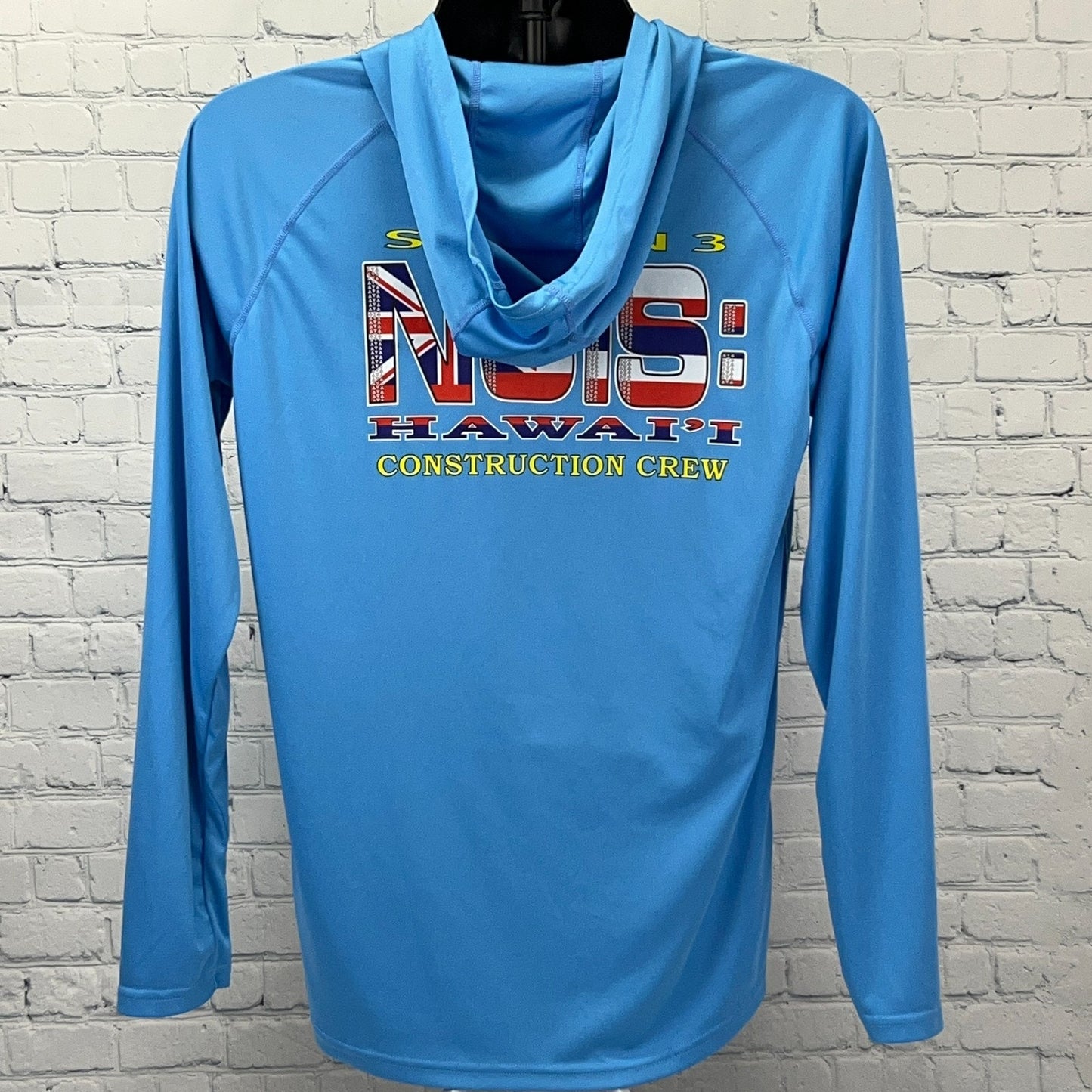 NCIS Hawaii Construction Film Crew Hooded T Shirt M Medium Blue Hoodie TV Show