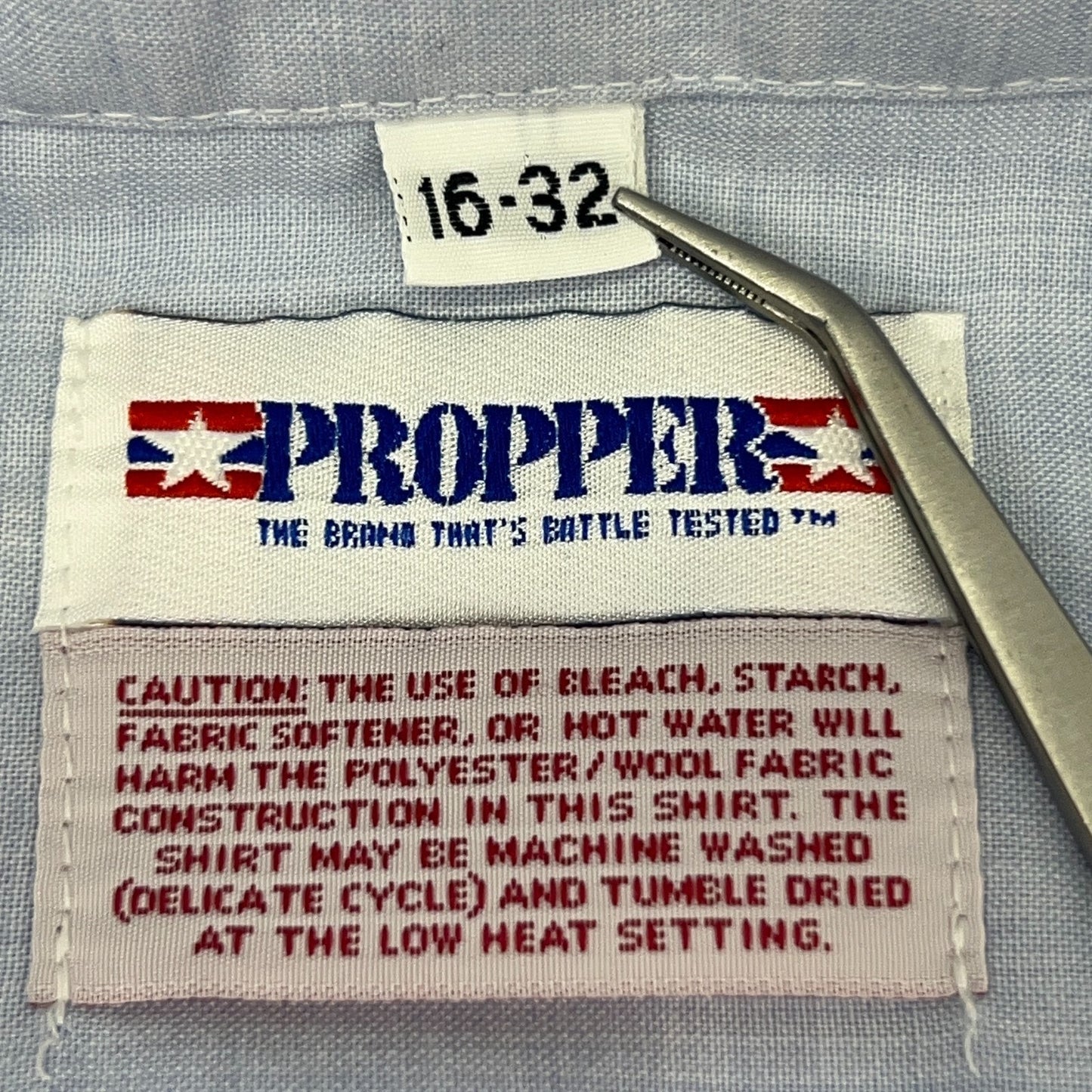 Propper USAF Air Force Shirt 16‑32 AF Blue Polyester Wool Uniform Long Sleeve