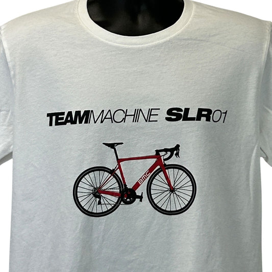 BMC Switzerland Bikes T Shirt Mens Large Teammachine SLR 01 Bicycle Cycler White