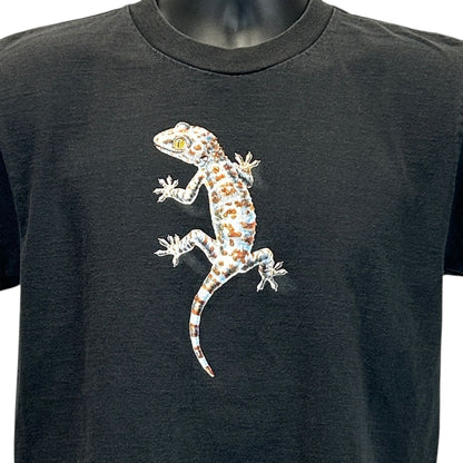 Vintage Gecko Lizard T Shirt Mens Medium Single Stitch Made In USA Tee Black