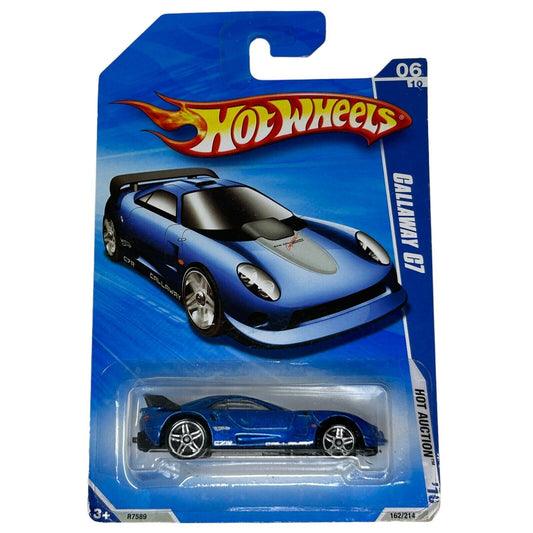 Callaway C7 Hot Wheels Hot Auction Collectible Diecast Car Blue 2010 Vehicle New