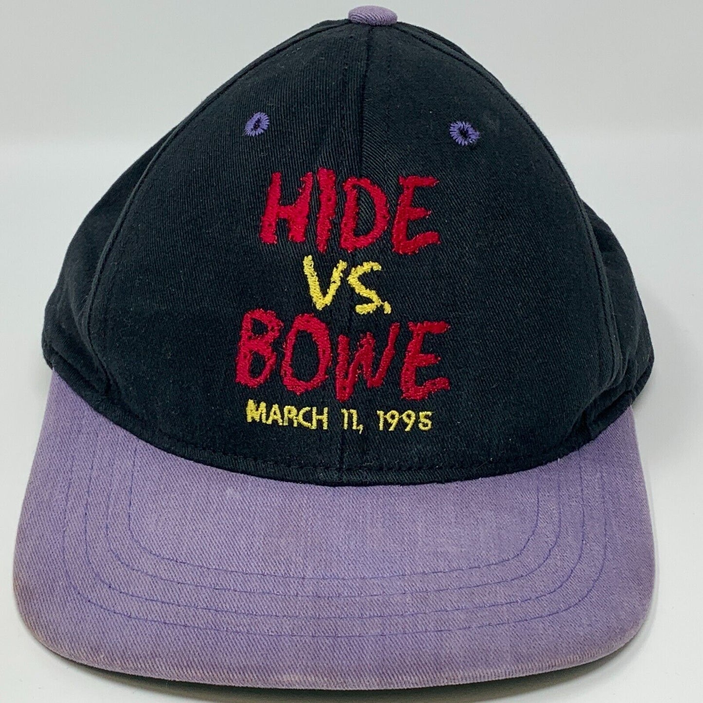 Riddick Bowe Vs Herbie Hide Snapback Hat Vintage 90s 1995 Boxing Baseball Cap