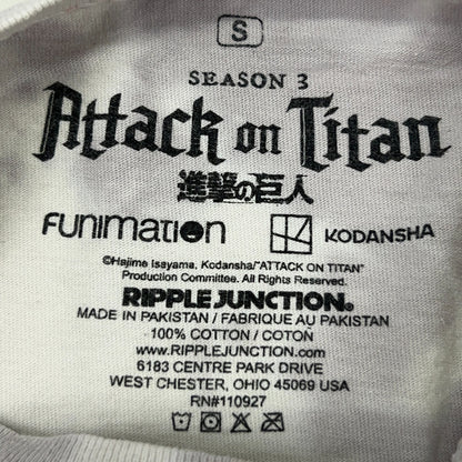 Attack on Titan T Shirt S Small Beige Anime Magna Ripple Junction Long Sleeve
