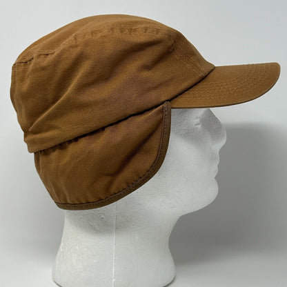 Broner Canvas Trapper Hat Baseball Cap Hunter Hunting Ear Flap Brown L Large - Neon Vintage