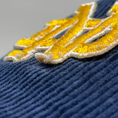 Vintage 90s Notre Dame Fighting Irish Hat Baseball Cap Corduroy Snapback Blue