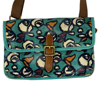 Bolso bandolera pequeño con estampado floral azul Key Per Mini de Fossil para mujer SL4139