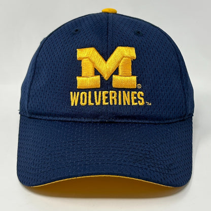 Michigan Wolverines Hat Cap University Starter Strapback Blue Jersey Mesh NCAA