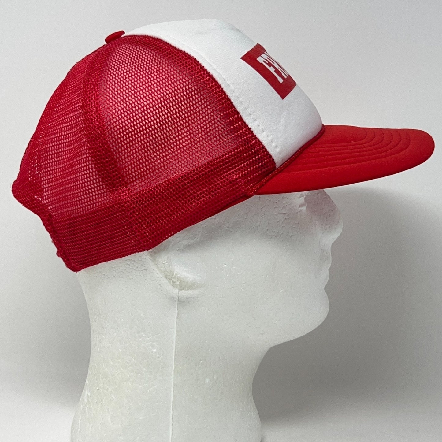 Vintage 80s Frionor Seafood Trucker Hat Baseball Cap Fish Mesh Snapback Red