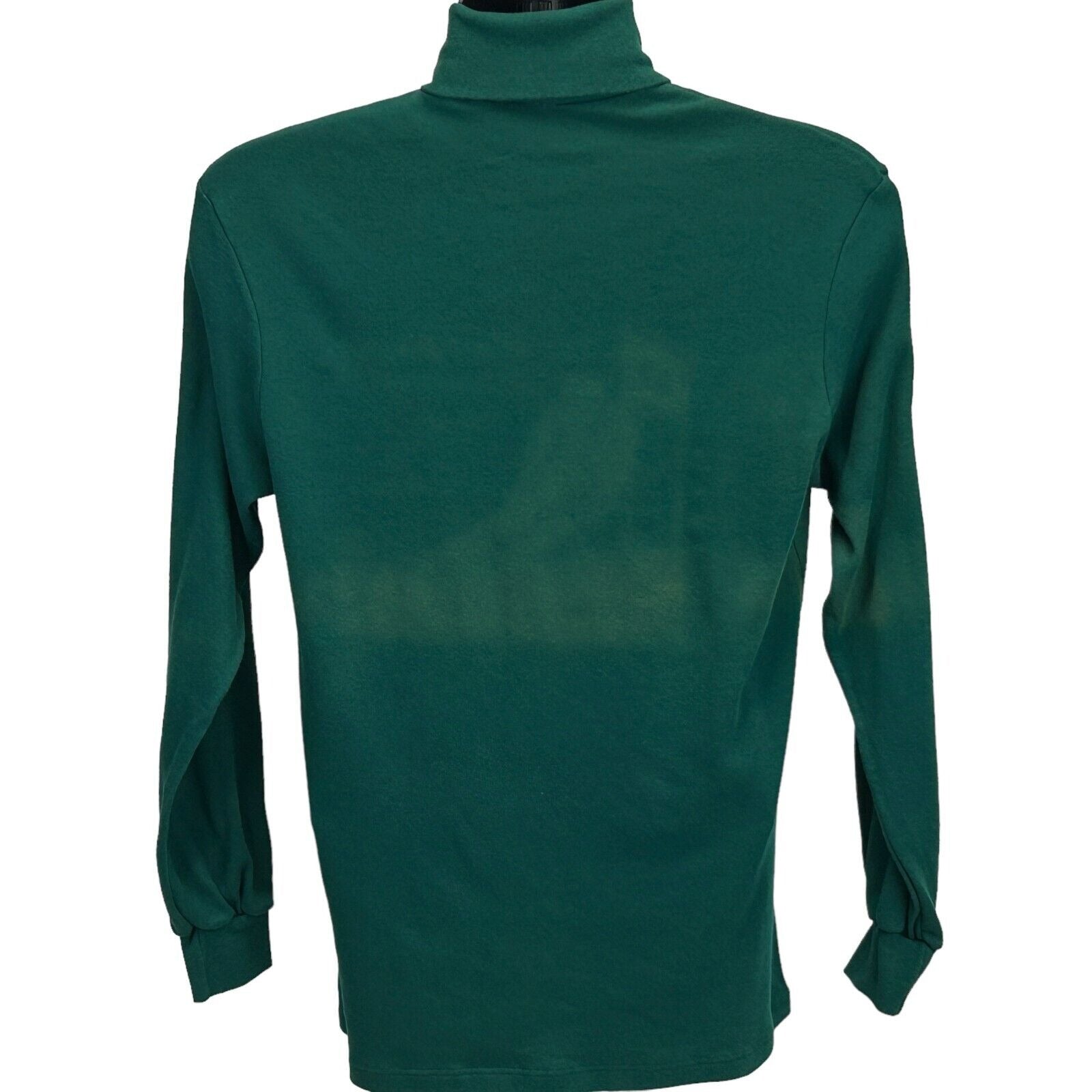 Vintage T-Shirt in Green, Size Medium, Back View featuring skiing t shirt design