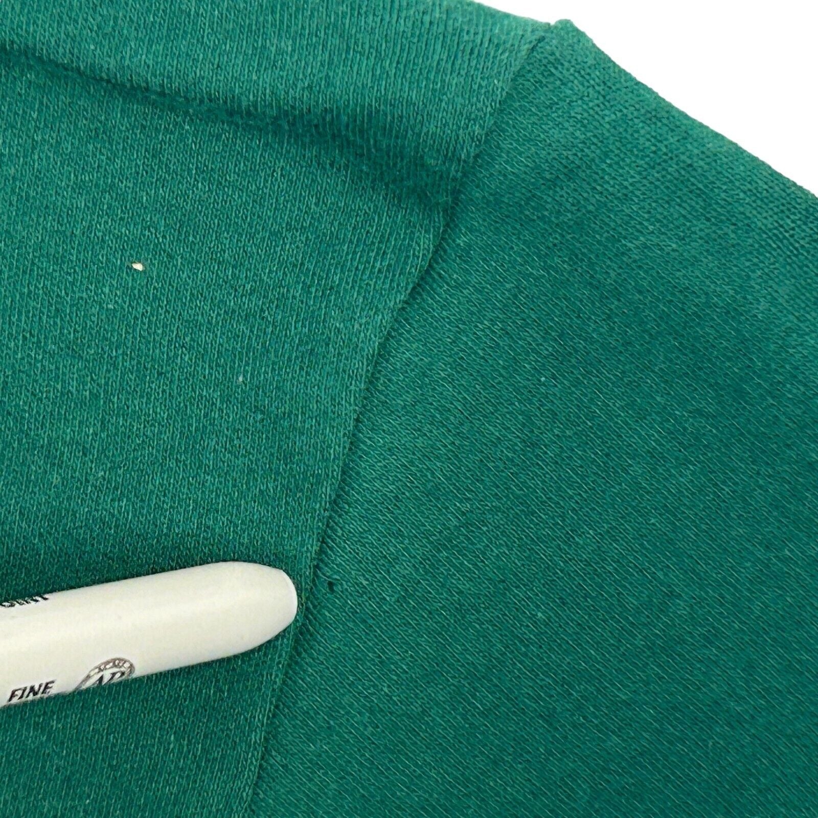Vintage T-Shirt in Green, Front View, skiing t shirt