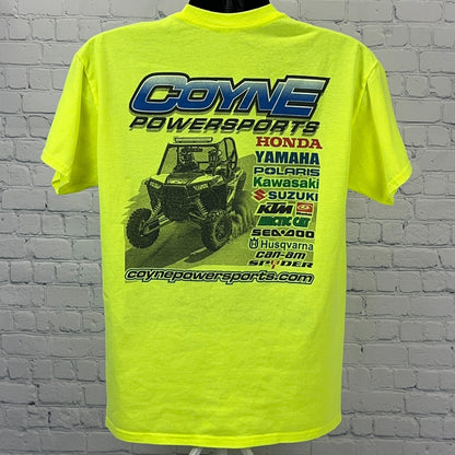 Coyne Powersports T Shirt L Large Yellow California OHV ATV UTV Off Roading Tee