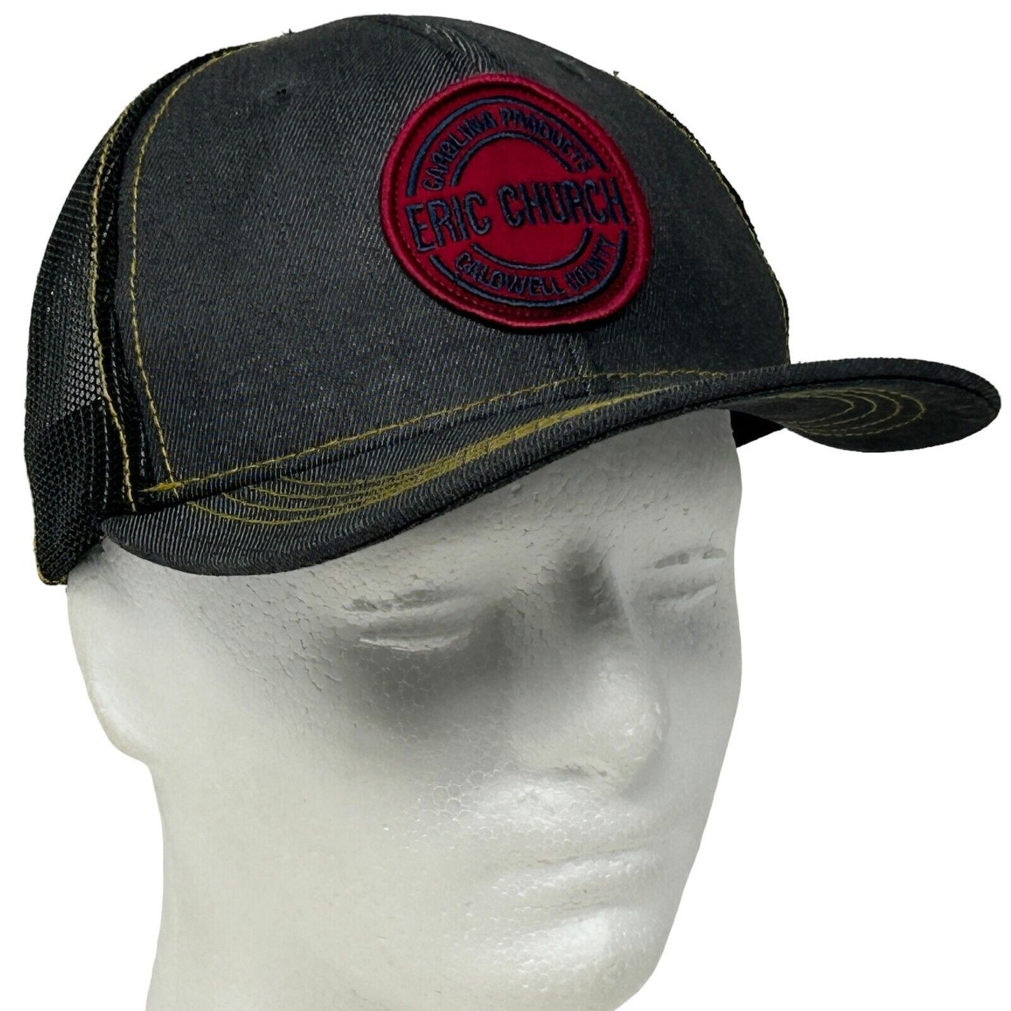 Gorra de béisbol con diseño de camionero de Eric Church, estilo country western, con cierre trasero de malla negra