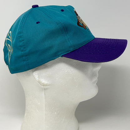 Vintage Taz Tasmanian Devil Teal Purple Snapback Hat Baseball Cap Looney Tunes