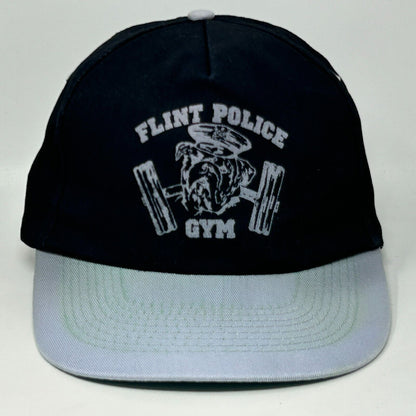 Flint Police Department Gym Vintage 90s Hat Michigan Black Snapback Baseball Cap